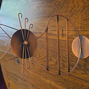 Copper Cat Earring Holder